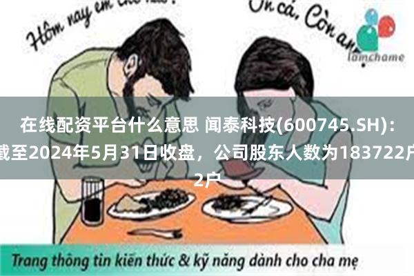 在线配资平台什么意思 闻泰科技(600745.SH)：截至2024年5月31日收盘，公司股东人数为183722户