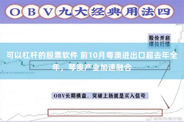 可以杠杆的股票软件 前10月粤澳进出口超去年全年，琴澳产业加速融合