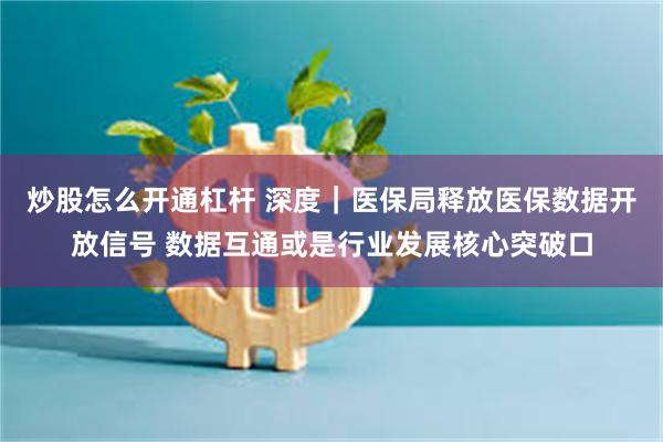 炒股怎么开通杠杆 深度｜医保局释放医保数据开放信号 数据互通或是行业发展核心突破口