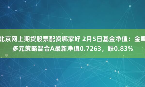 北京网上期货股票配资哪家好 2月5日基金净值：金鹰多元策略混合A最新净值0.7263，跌0.83%